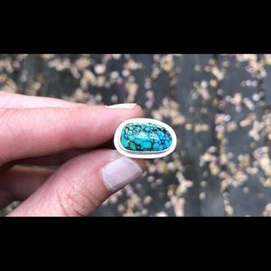 Gorgeous artisan made turquoise and sterling silver ring
